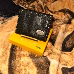 Fendi black wallet unisex
